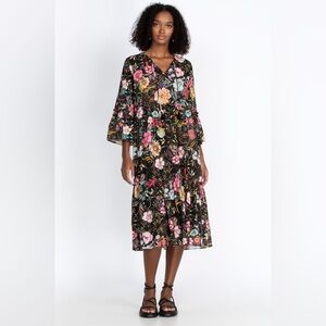 Johnny Was Tiered Floral Dress